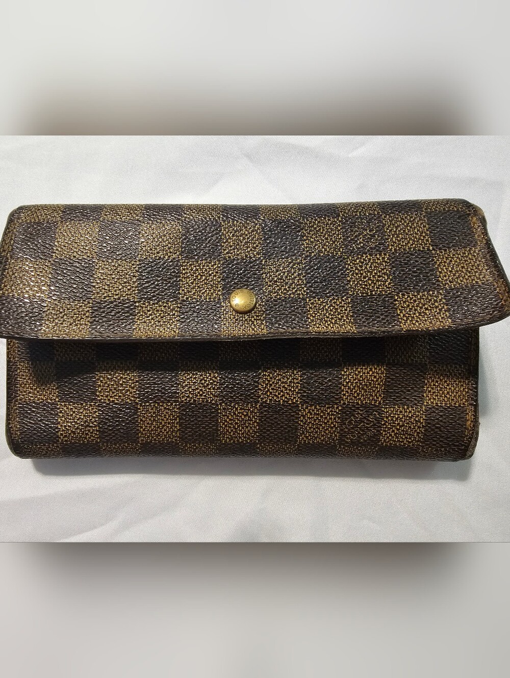LOUIS VUITTON DAMIER EBENE Sarah Long Wallet